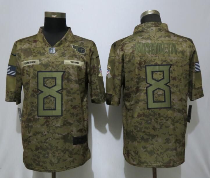 Men Tennessee Titans #8 Mariota Nike Camo Salute to Service Limited NFL Jerseys